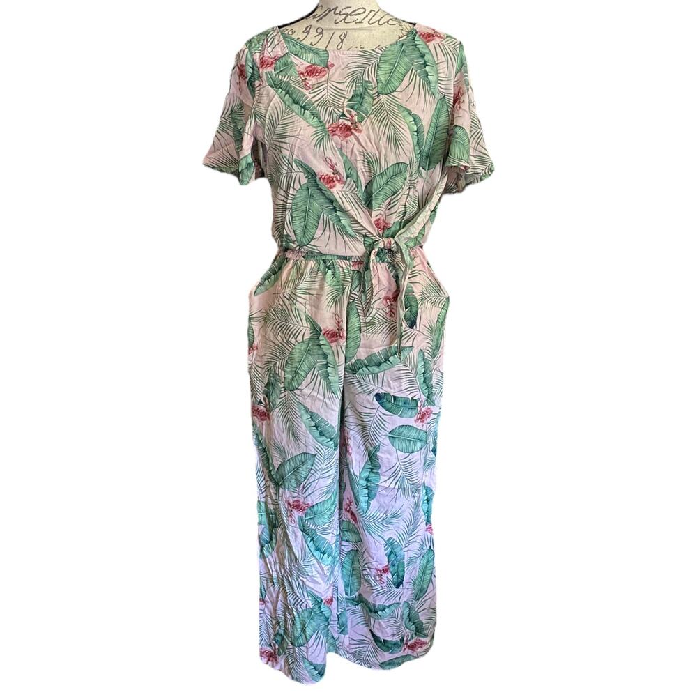 H&M X Karolina Kijak Tropical Pant Jumpsuit Size 14 Youth